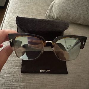 Tom ford mirrored tortoise shell sunglasses